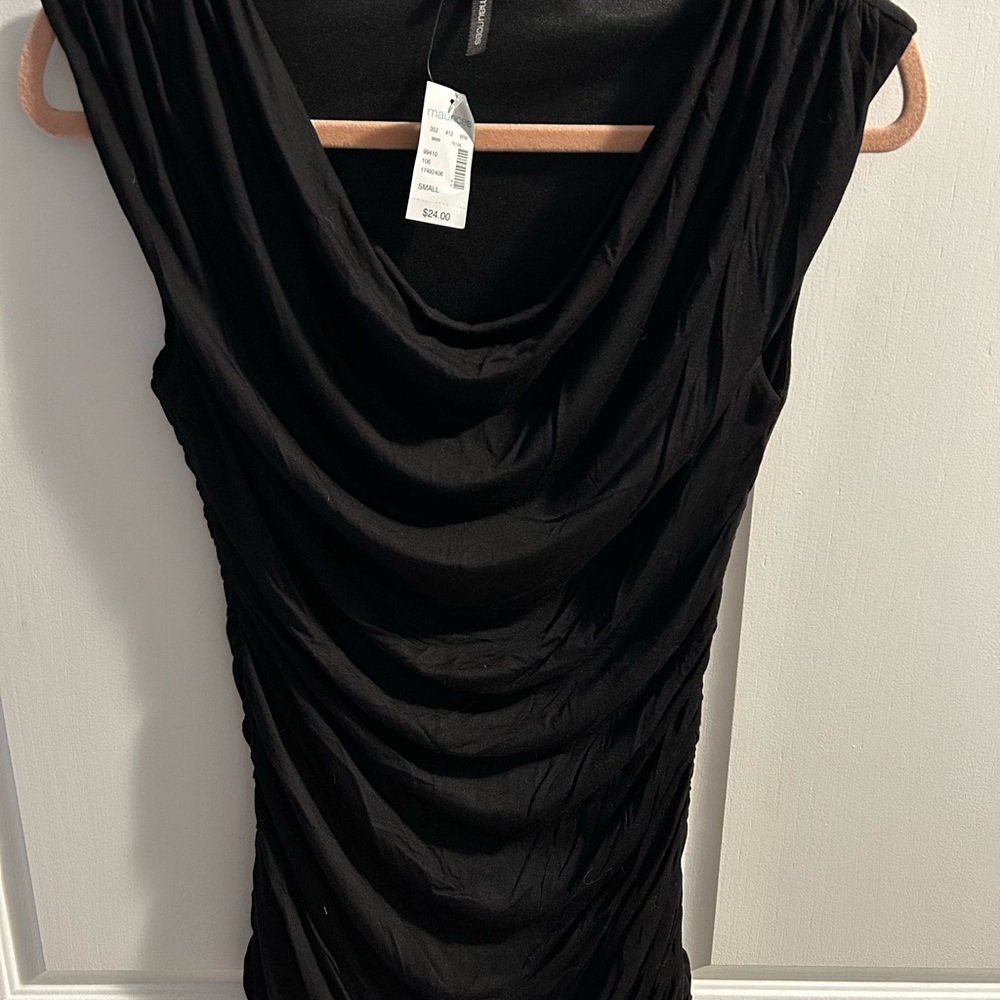 Maurices Black Draped Blouse